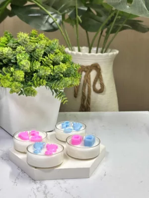 Baby shower tea light