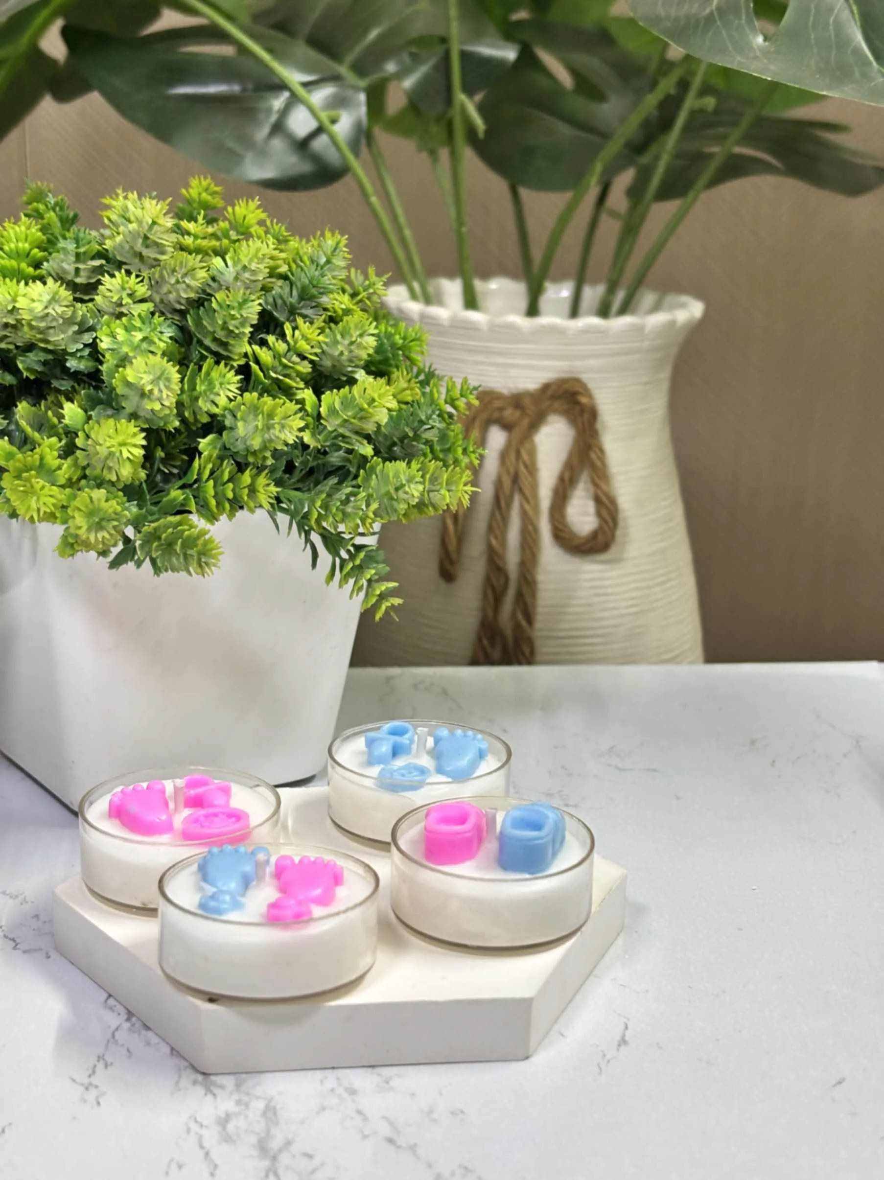 Baby shower tea light