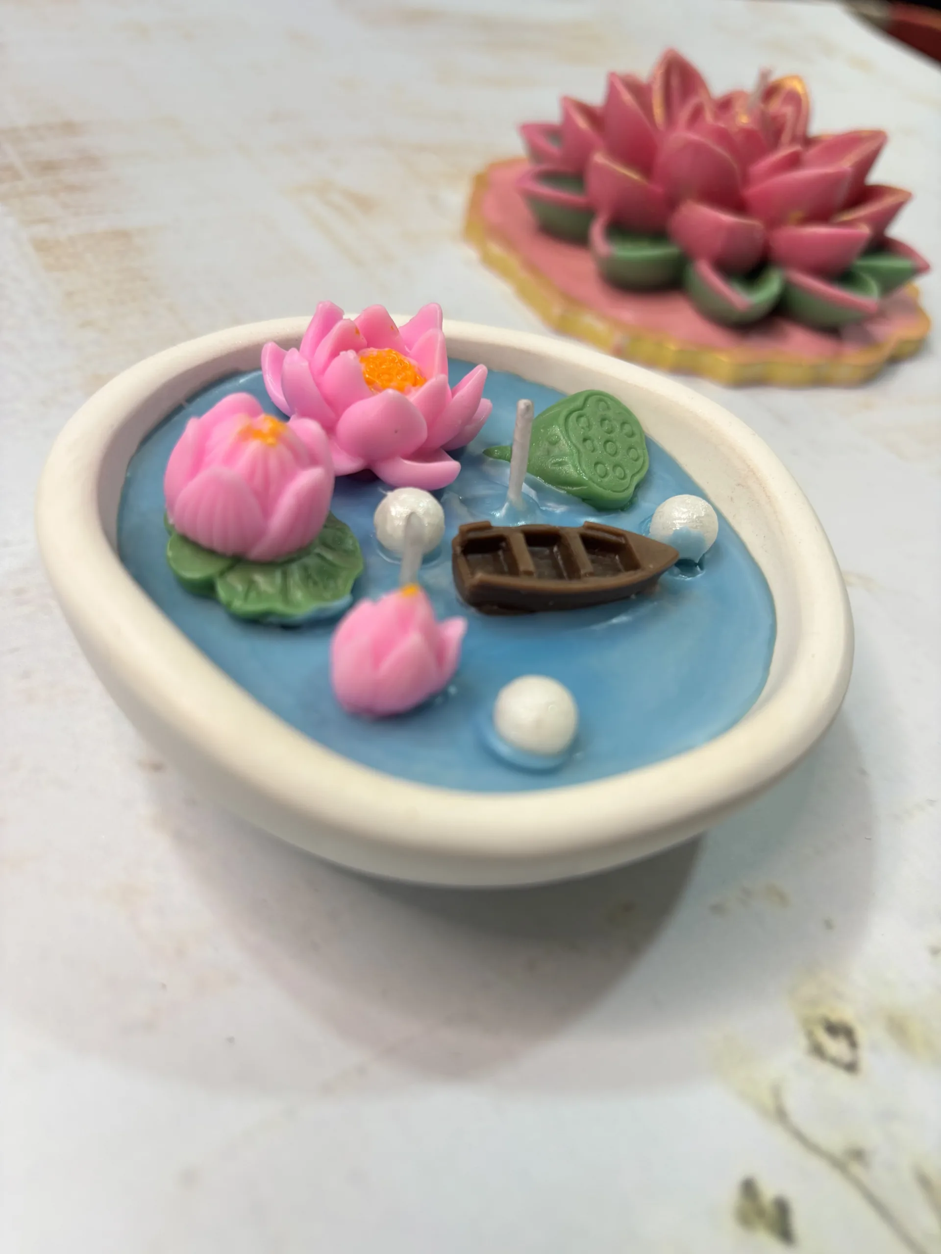 Lotus pond bowl candle - Image 2