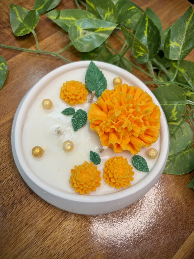 Marigold Bloom candle