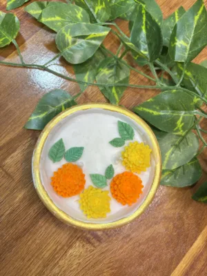 Marigold bowl candle