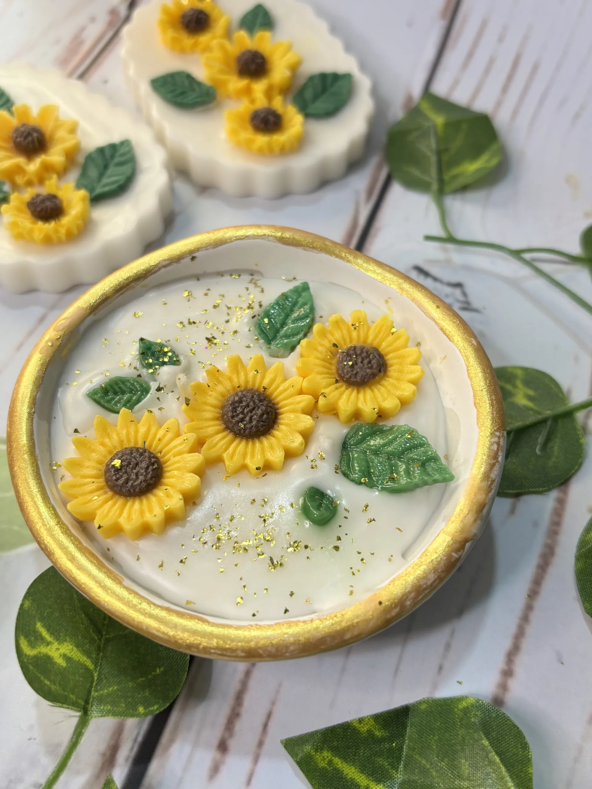 Sunflower bowl candle - Image 5