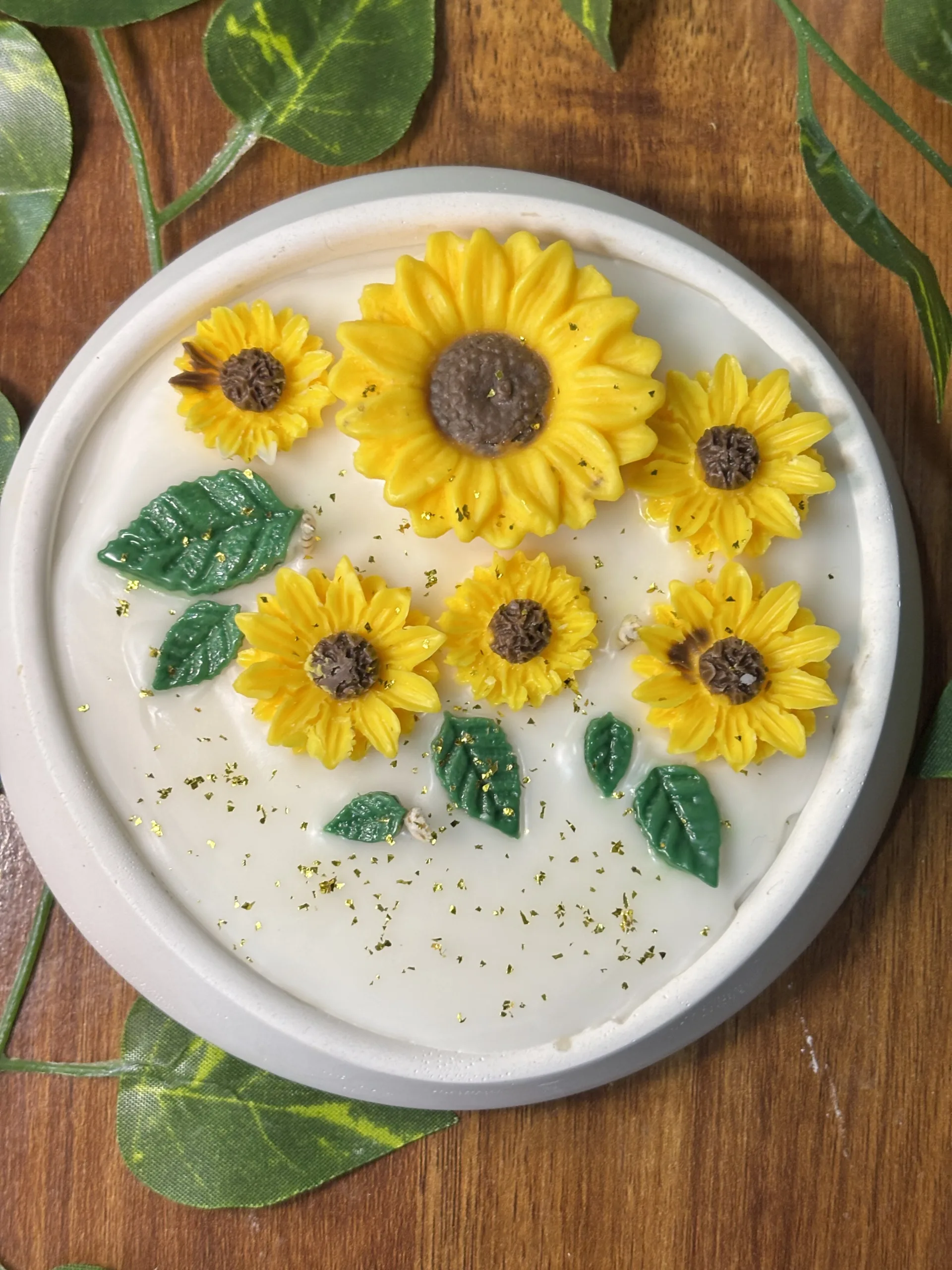 Sunflower bowl candle - Image 2