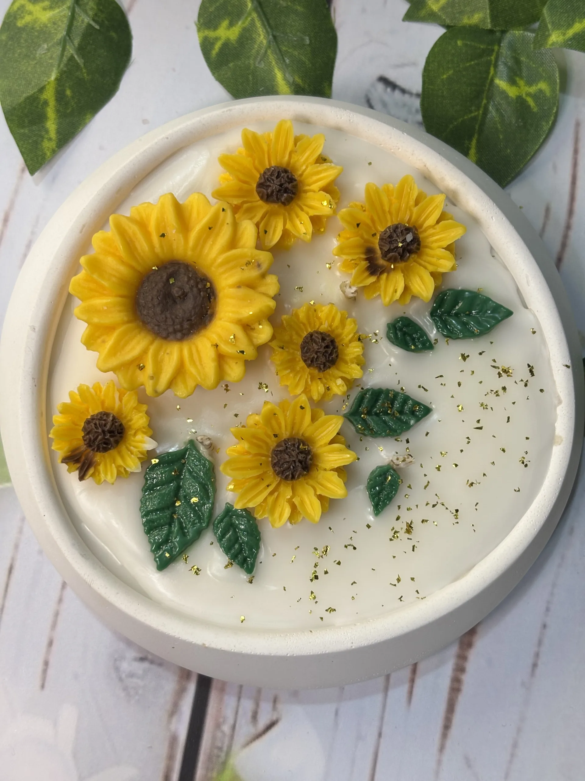 Sunflower bowl candle - Image 4